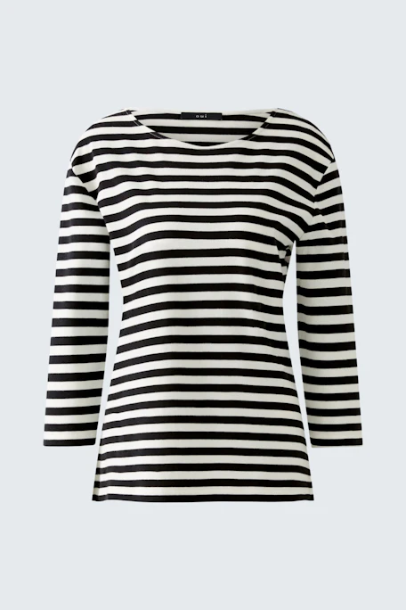 SOLEILA T-Shirt - black offwhite