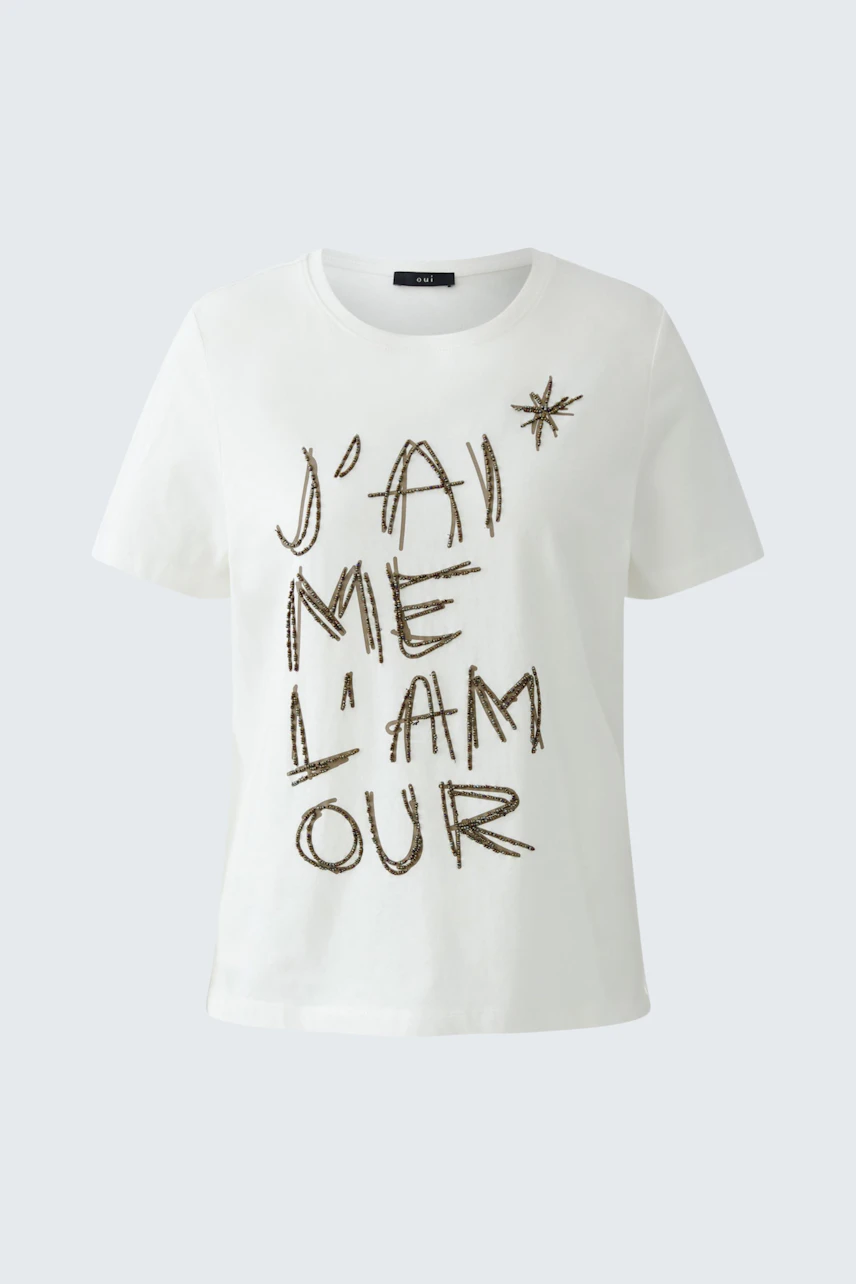 Image 6 of T-shirt - white brown in white brown | Oui