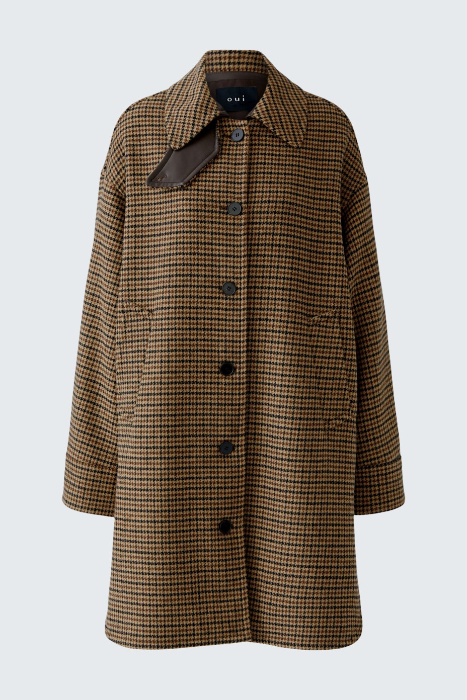 Wollmantel - dark camel brown