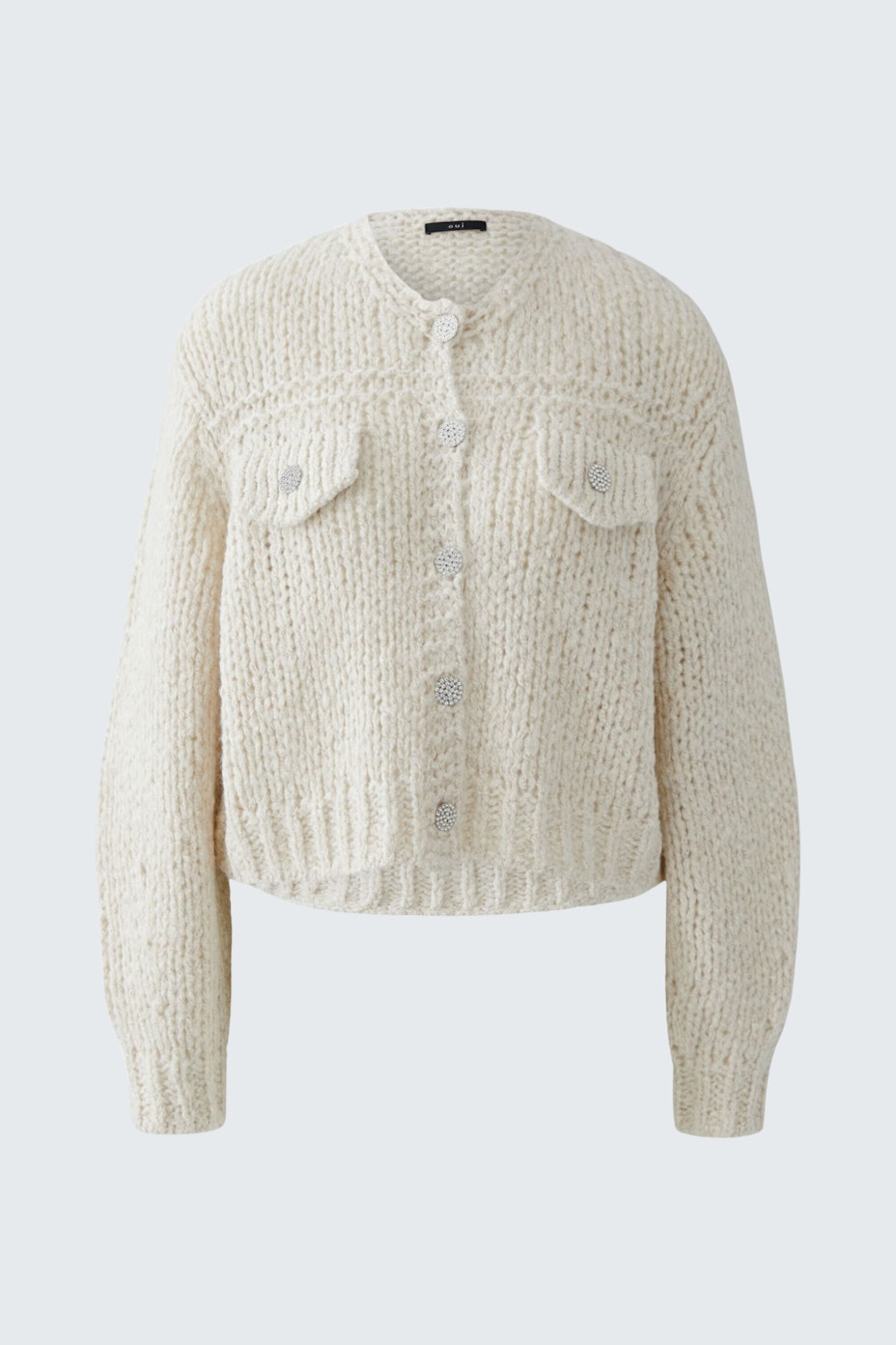 Knit jacket - light beige mel