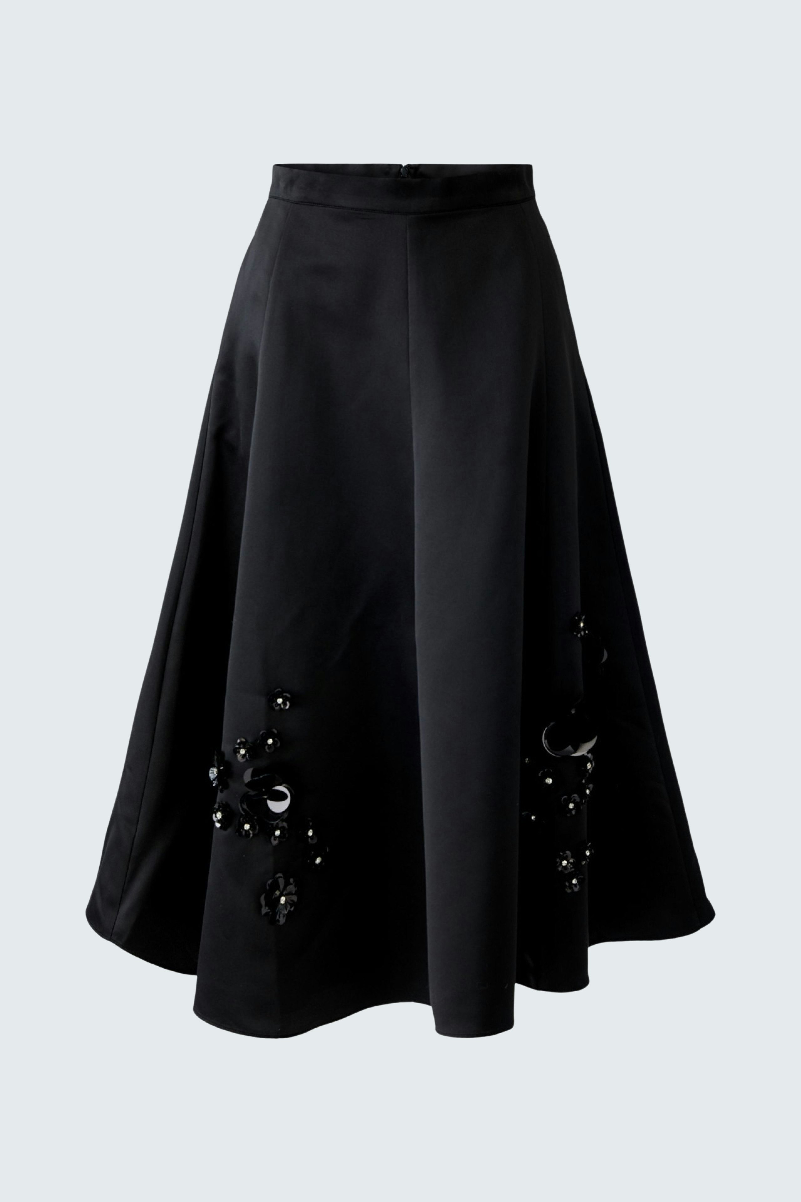 Bild 6 von A-line skirt - black in black | Oui
