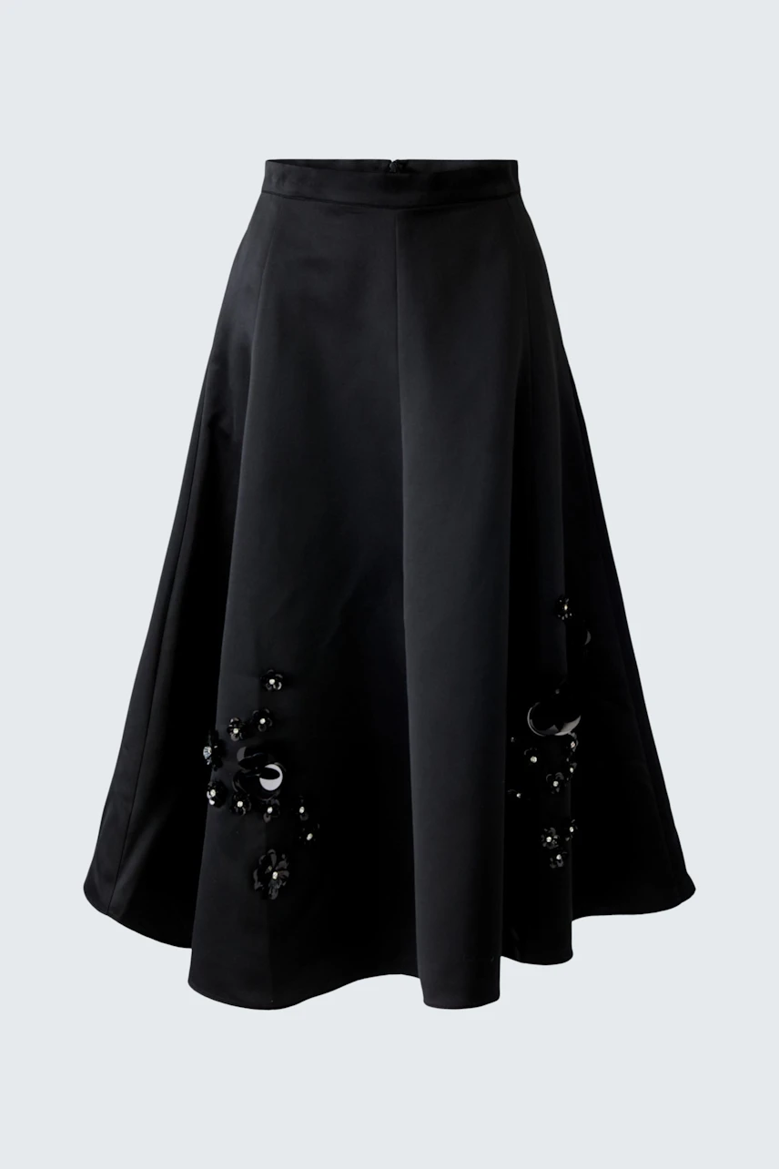 Bild 6 von A-line skirt - black in black | Oui