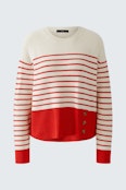 Pullover - white red