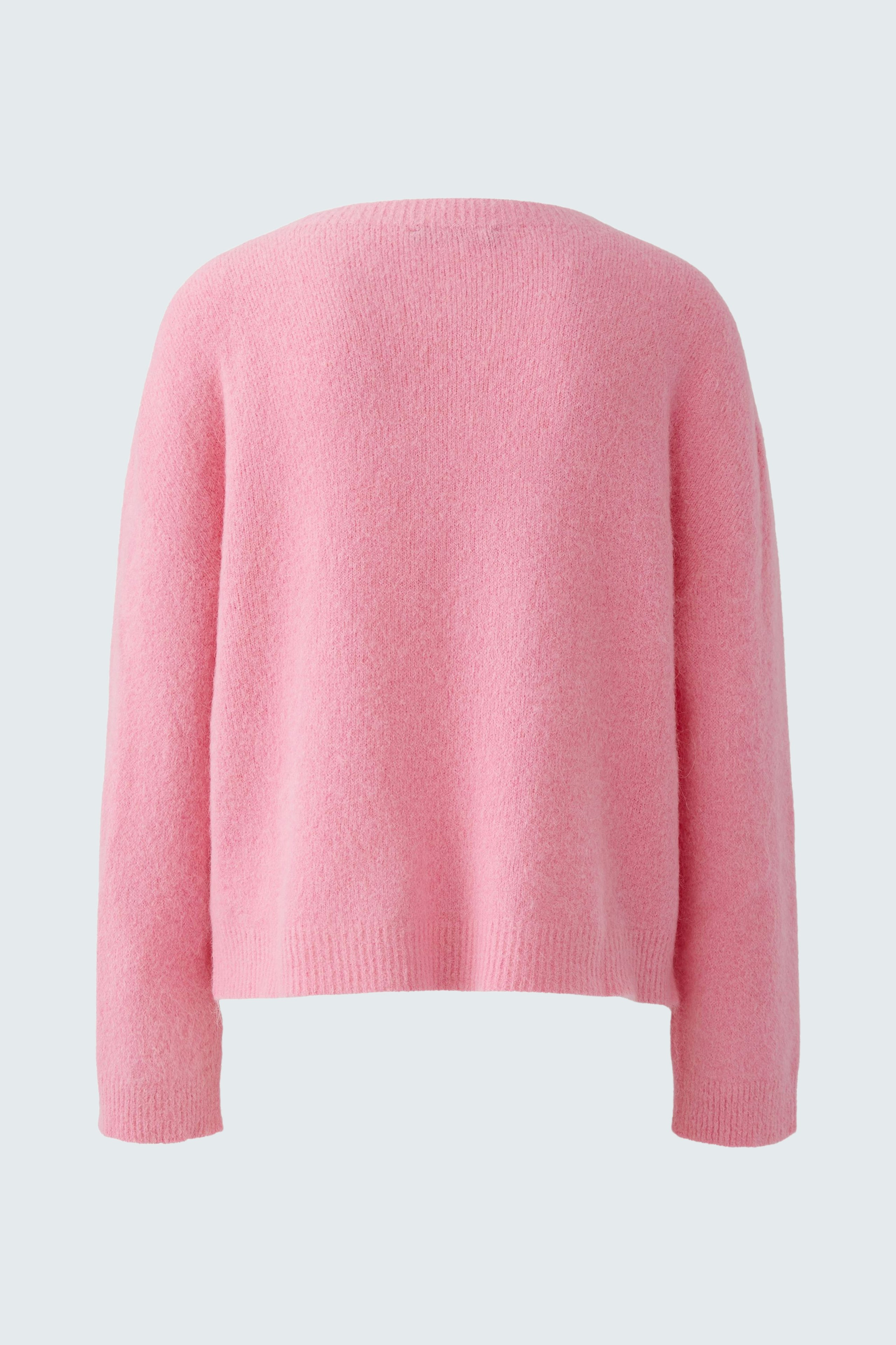 Bequemer Damen-Pullover in zartem Rosa, lässig geschnitten mit weichem Material.