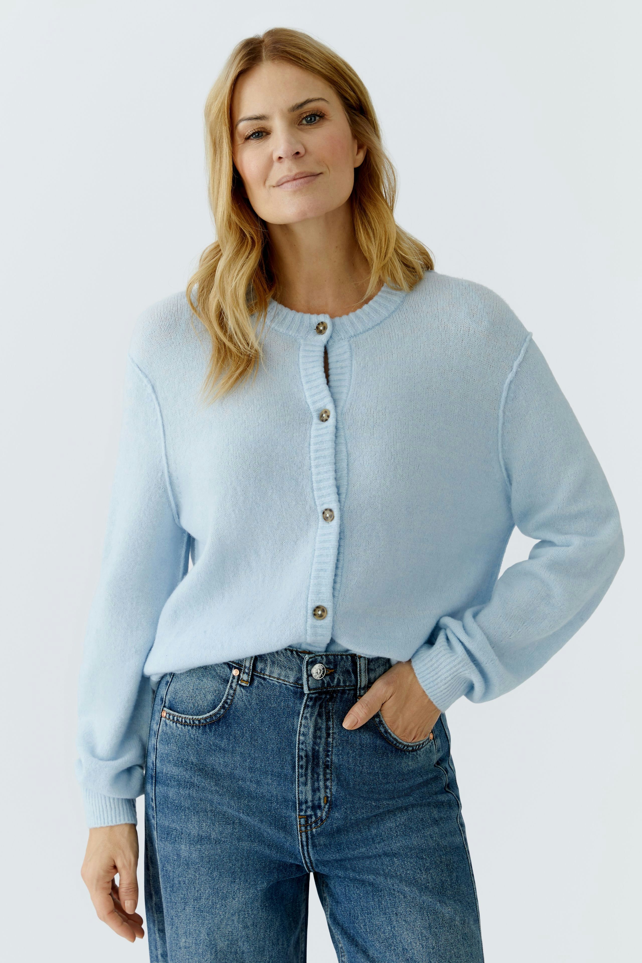 ILAYA Knit jacket - light blue
