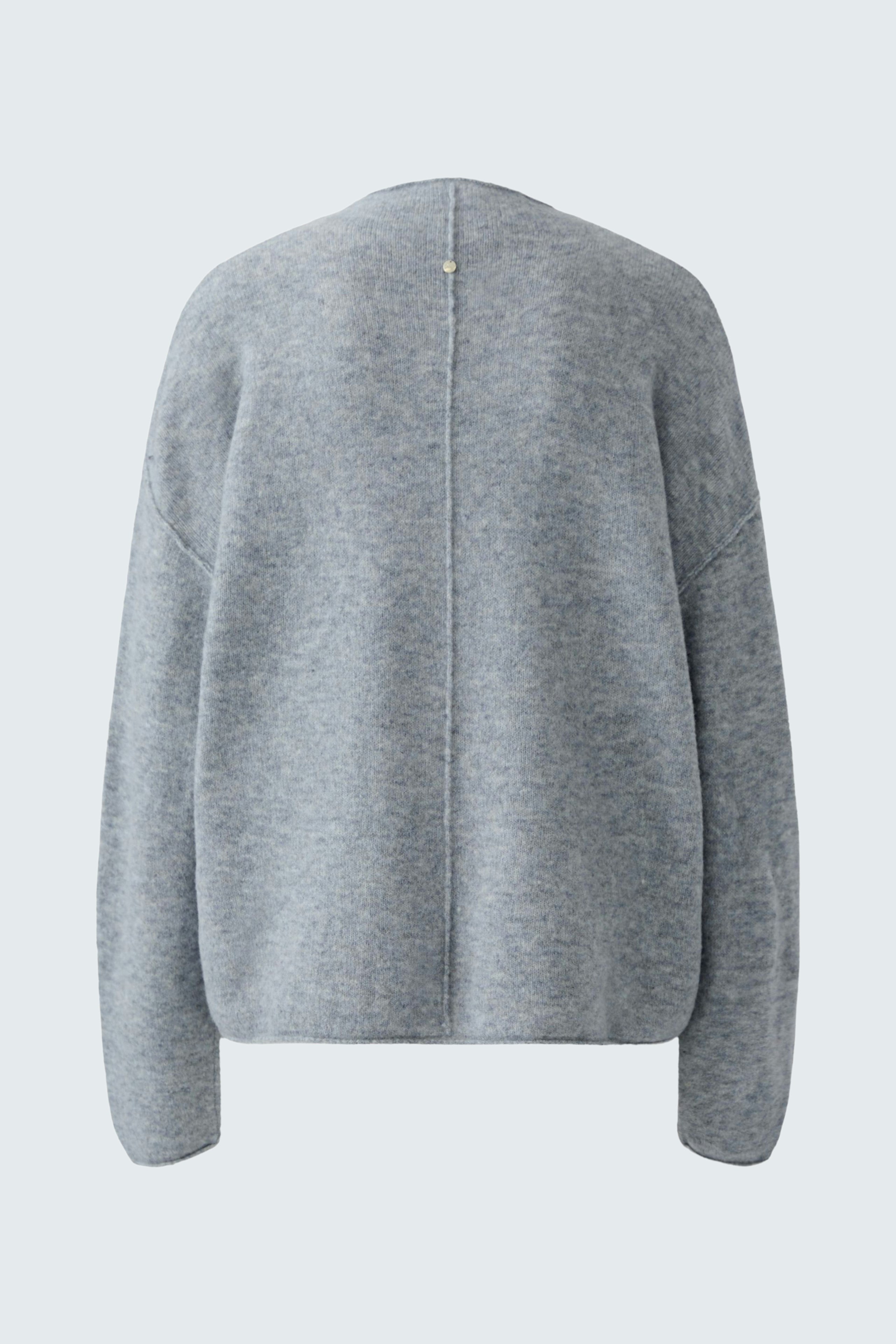 Bequemer Damen-Pullover in Grau mit lässigem Schnitt und Rückennaht, ideal für den Alltag.
