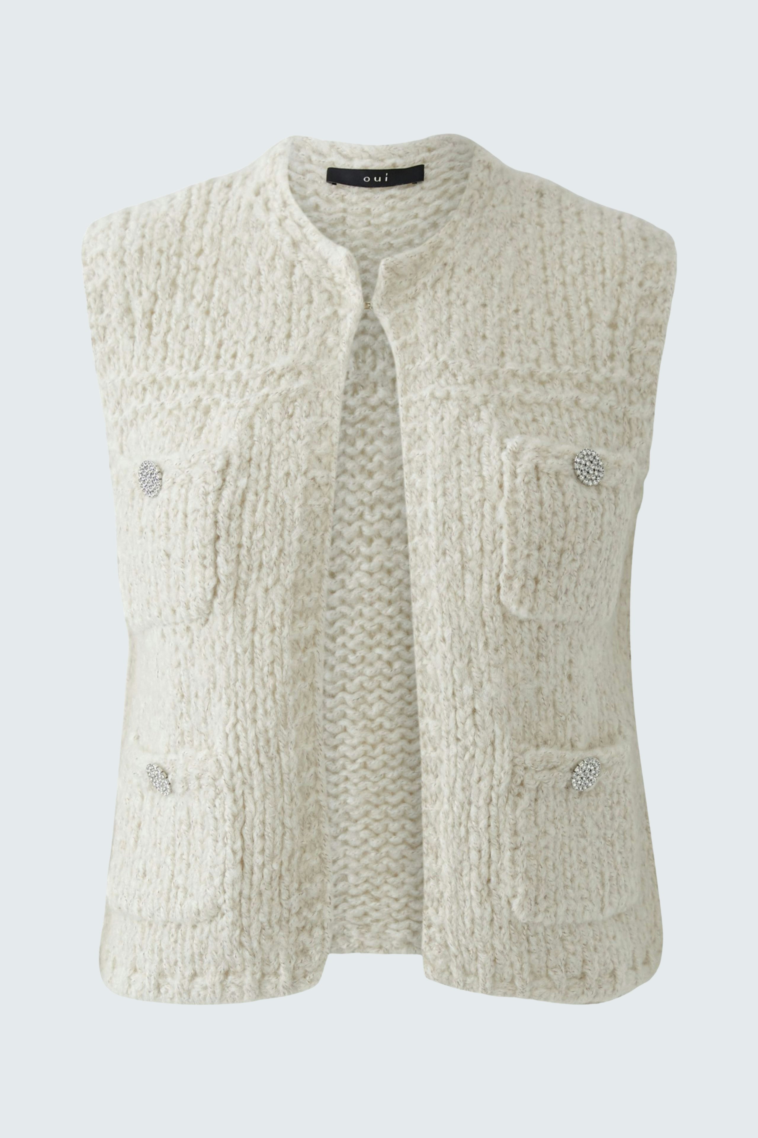 Bild 7 von Strickweste - light beige mel in light beige mel | Oui