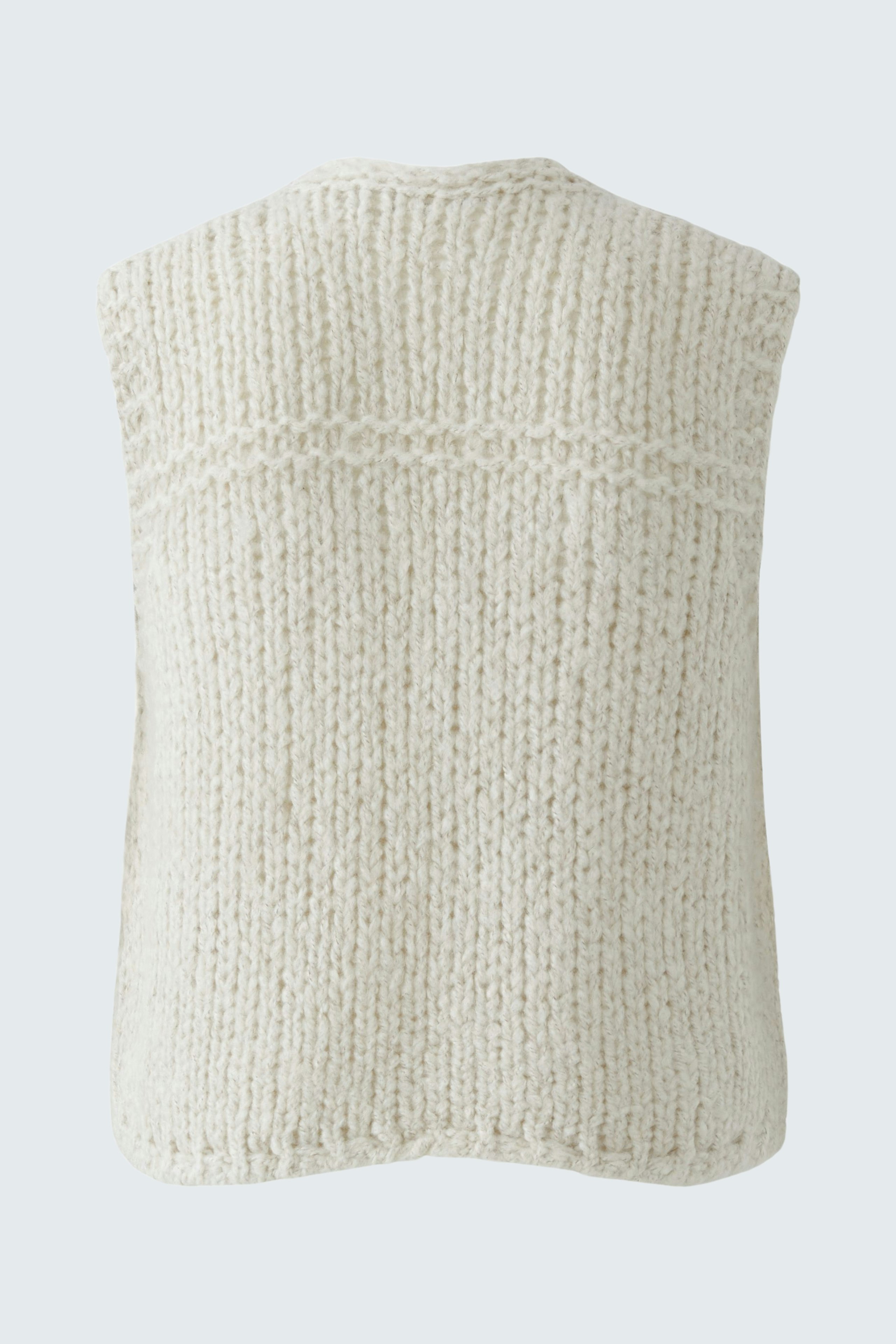 Bequeme Strickweste für Damen in hellem Beige, ideal für lässige Outfits.