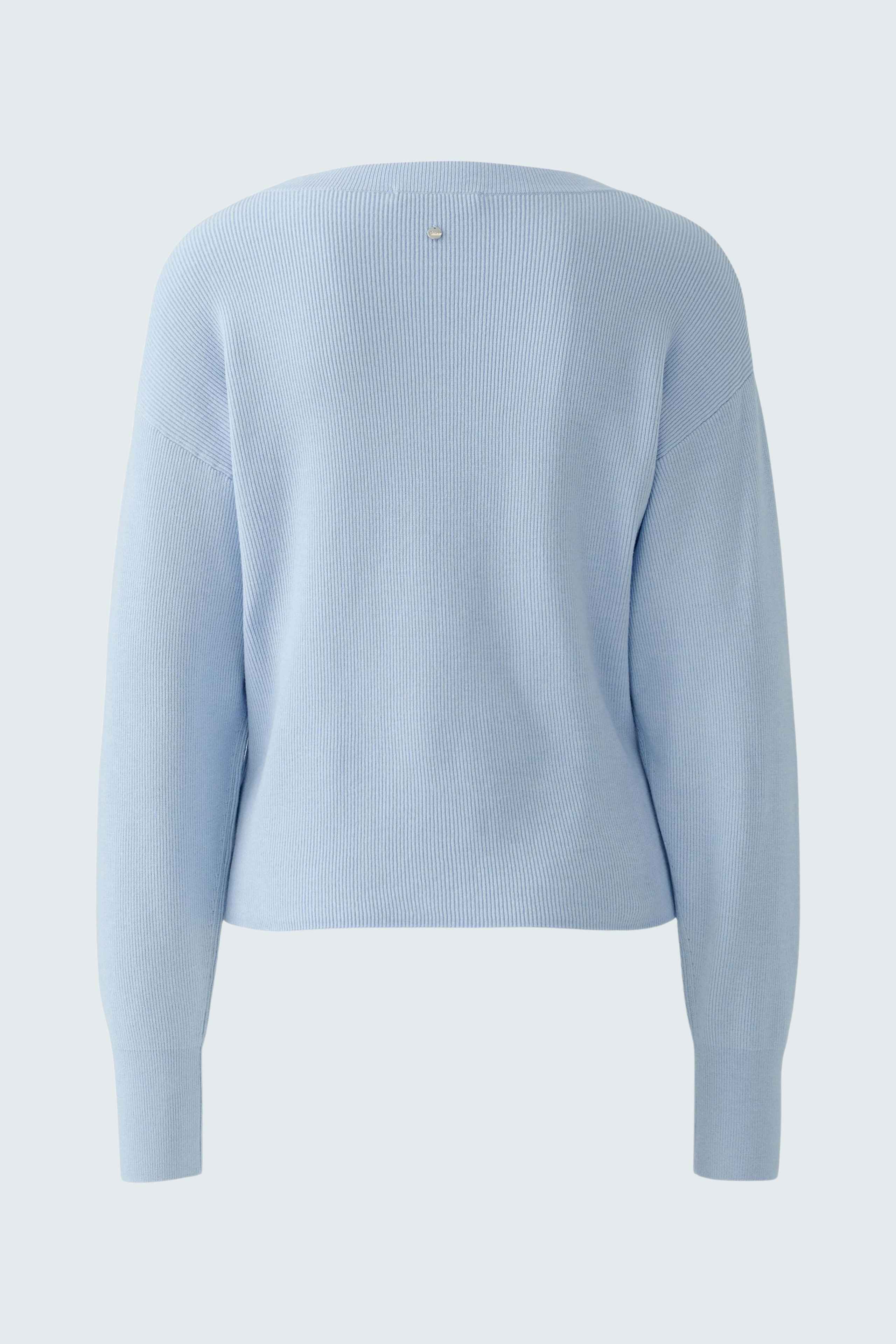 Bequemer Damen-Pullover in Hellblau mit lässigem Schnitt und feinem Material, ideal für den Alltag.
