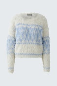Pullover - white blue