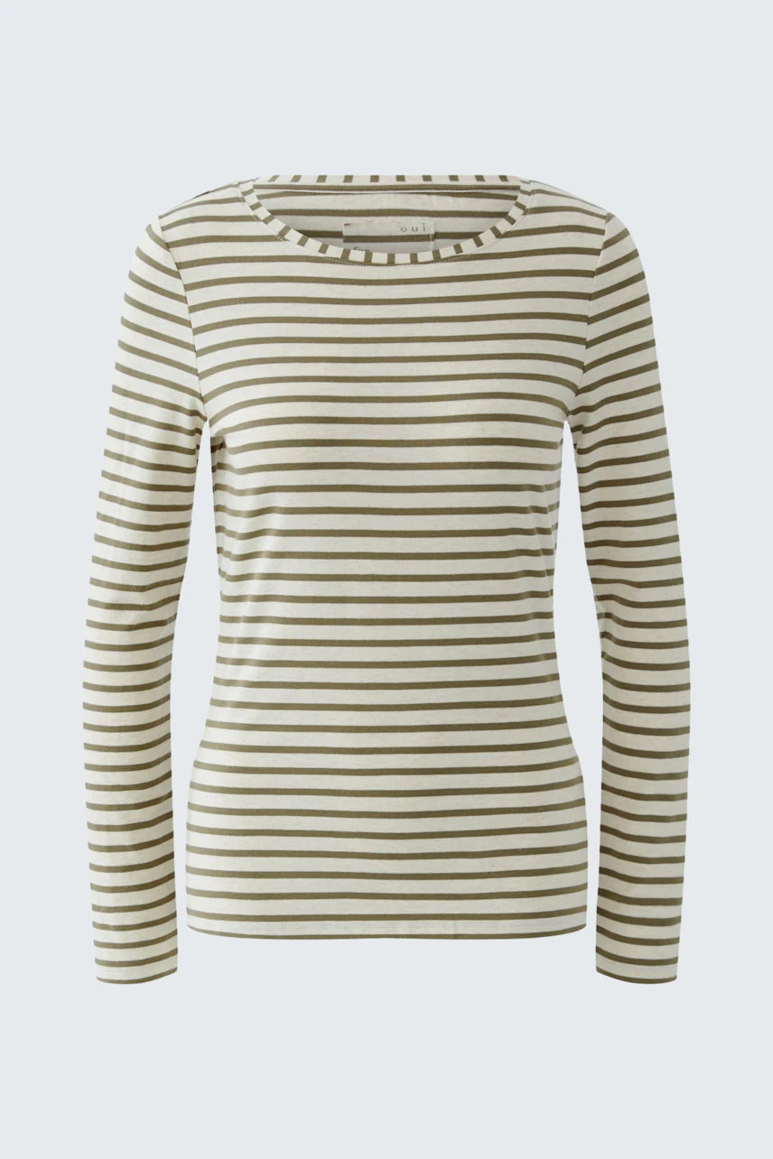 Bild 6 von SUMIKO Long-sleeve shirt - white green in white green | Oui