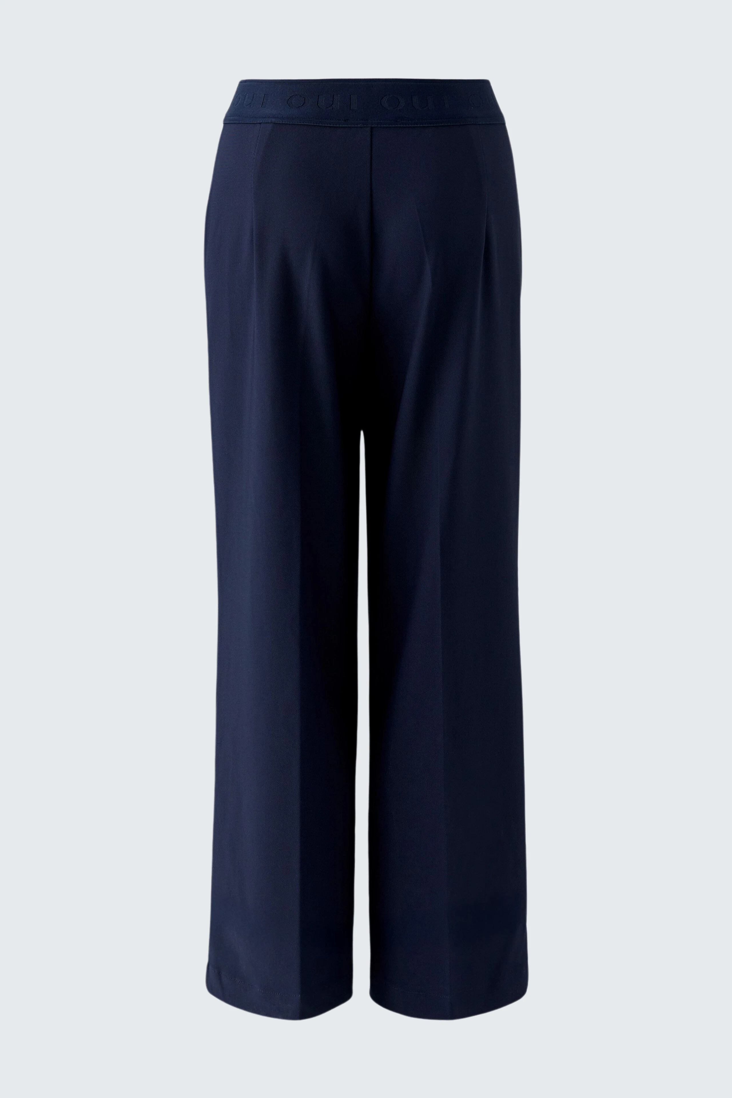 Bequeme Damen-Culotte in Dunkelblau mit weitem Bein und elastischem Bund für lässige Outfits.