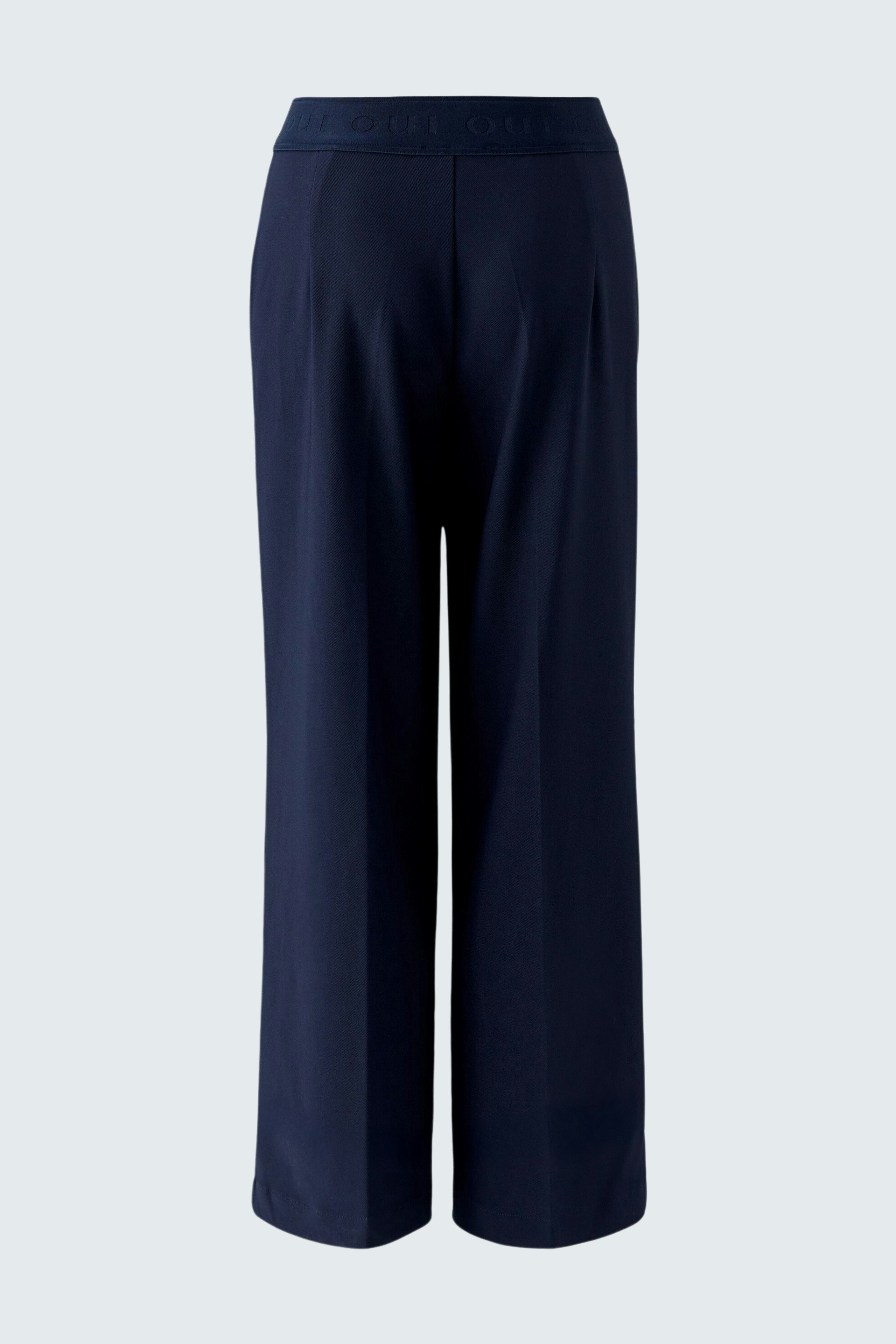 Navy culotte with a relaxed fit, featuring a comfortable waistband for easy wear.