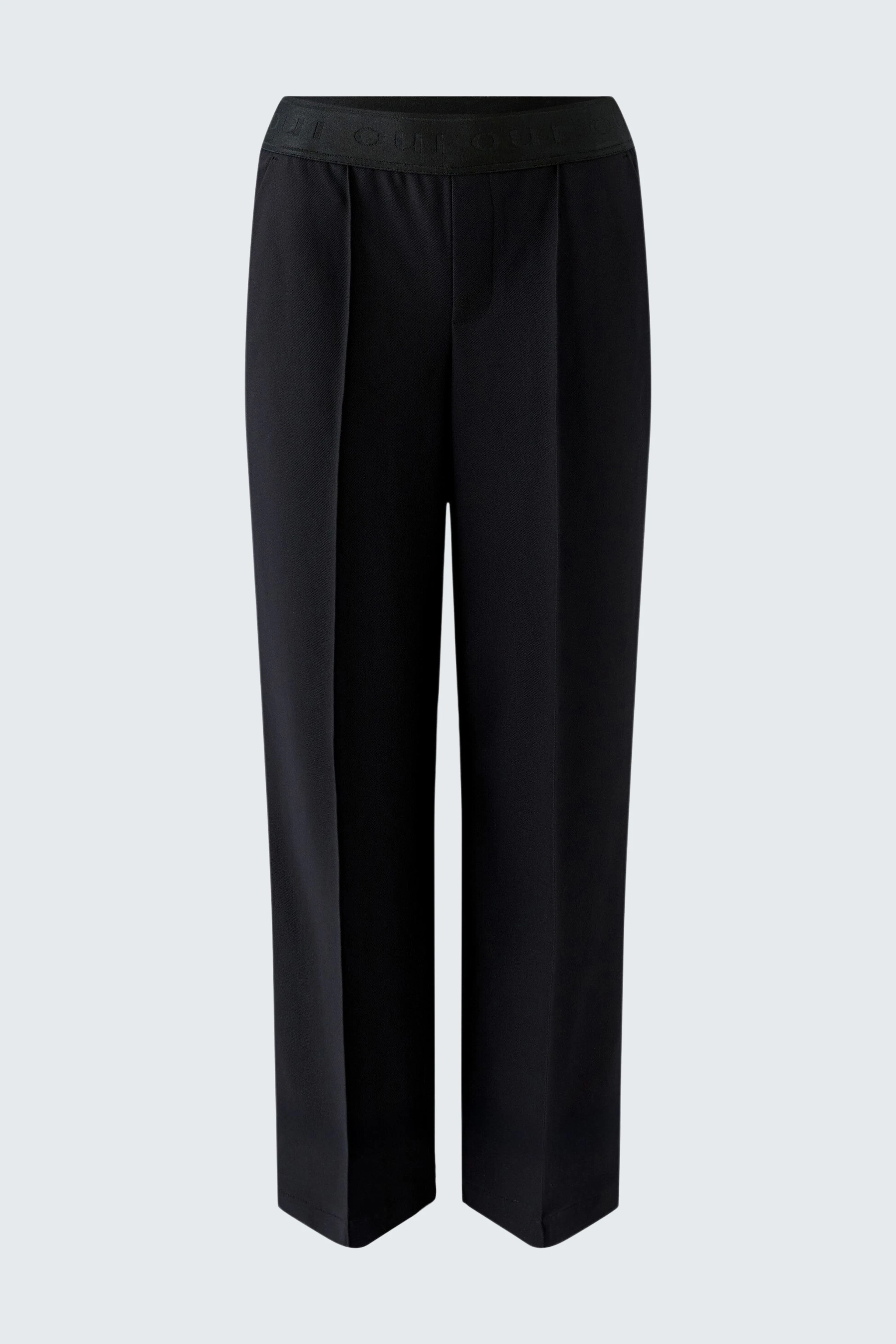 Bequeme Damen-Culotte in Schwarz mit weitem Bein und elastischem Bund für lässige Looks.