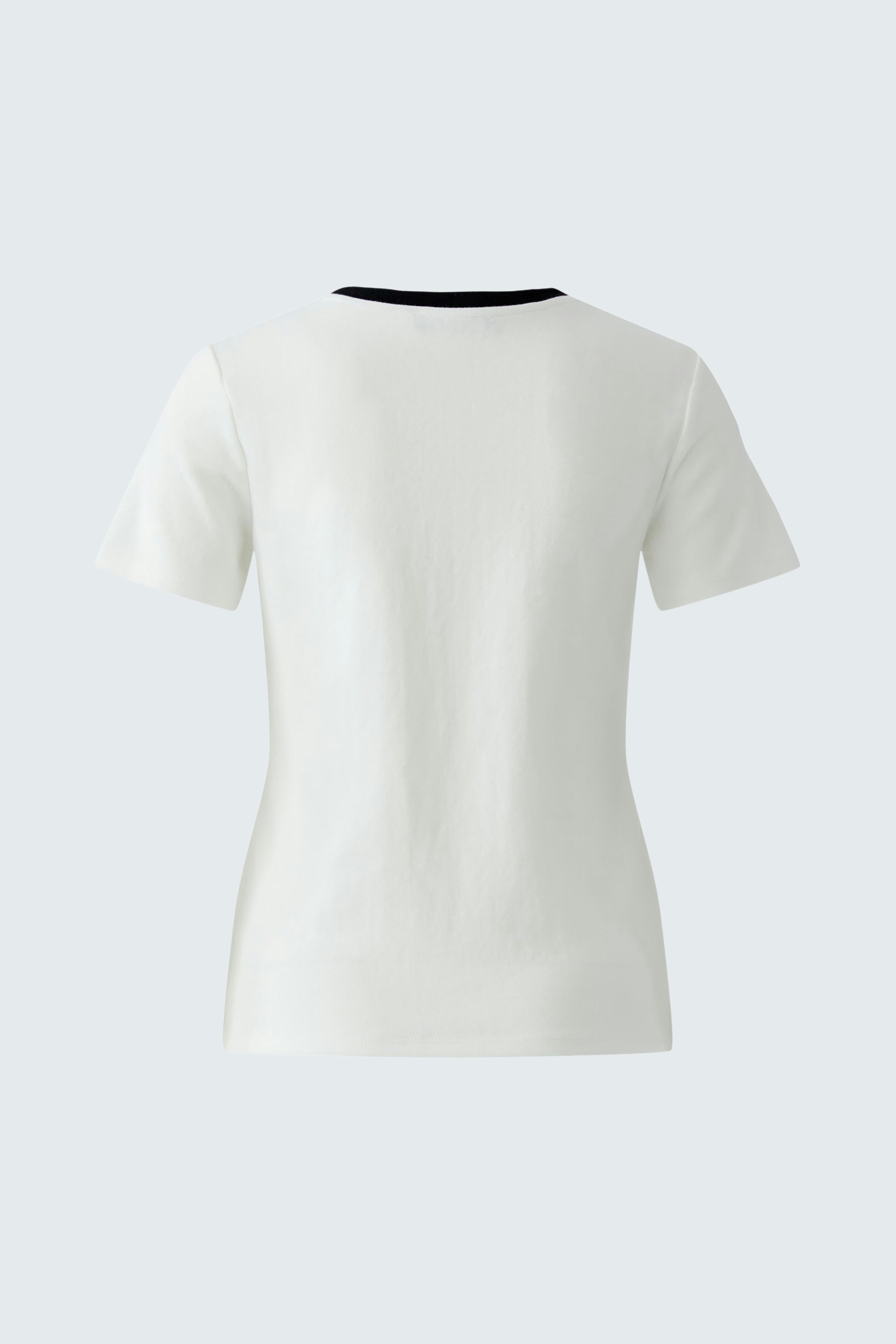 Bequemes Damen-T-Shirt in Weiß mit kurzen Ärmeln, ideal für lässige Outfits.