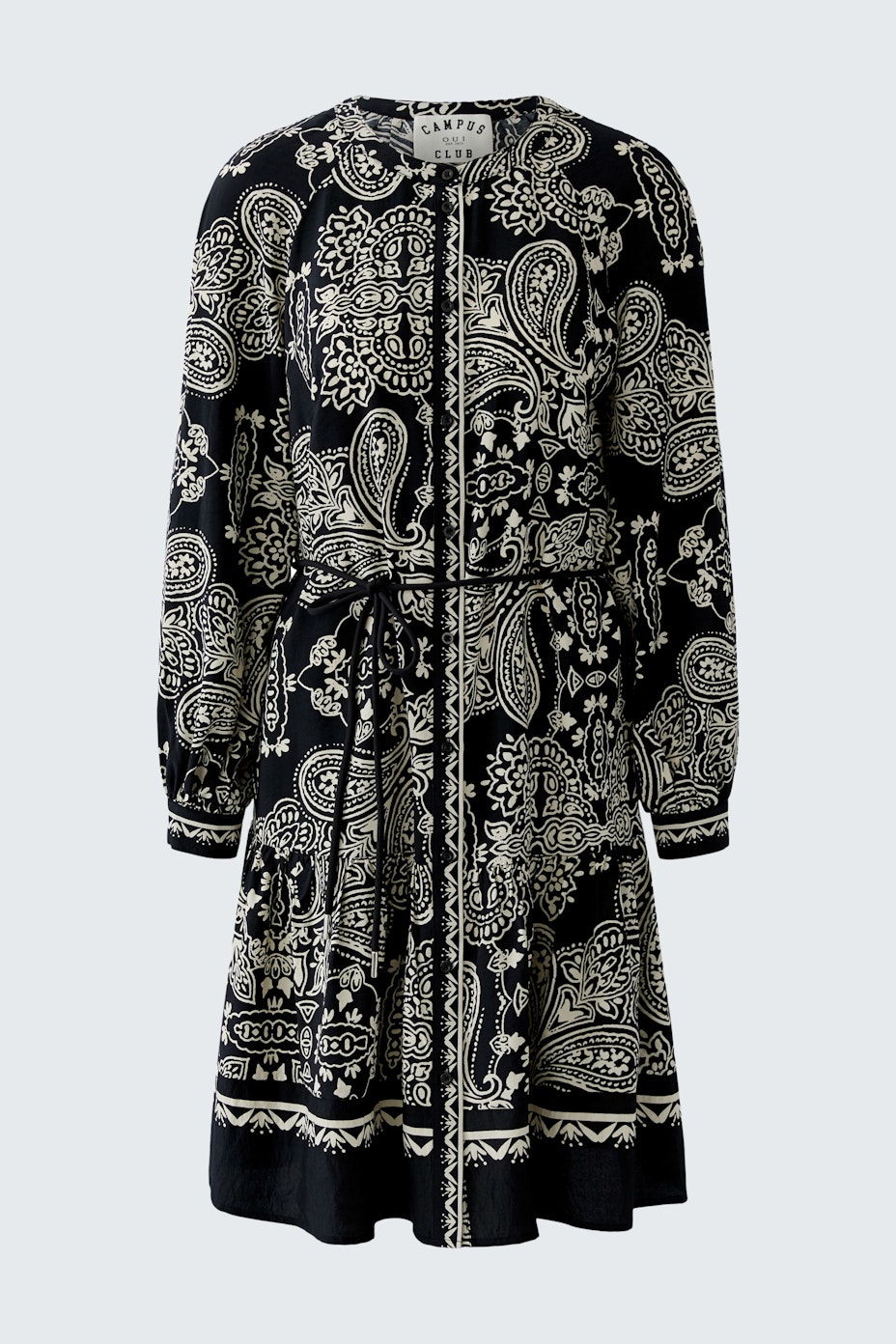 Kleid - black offwhite