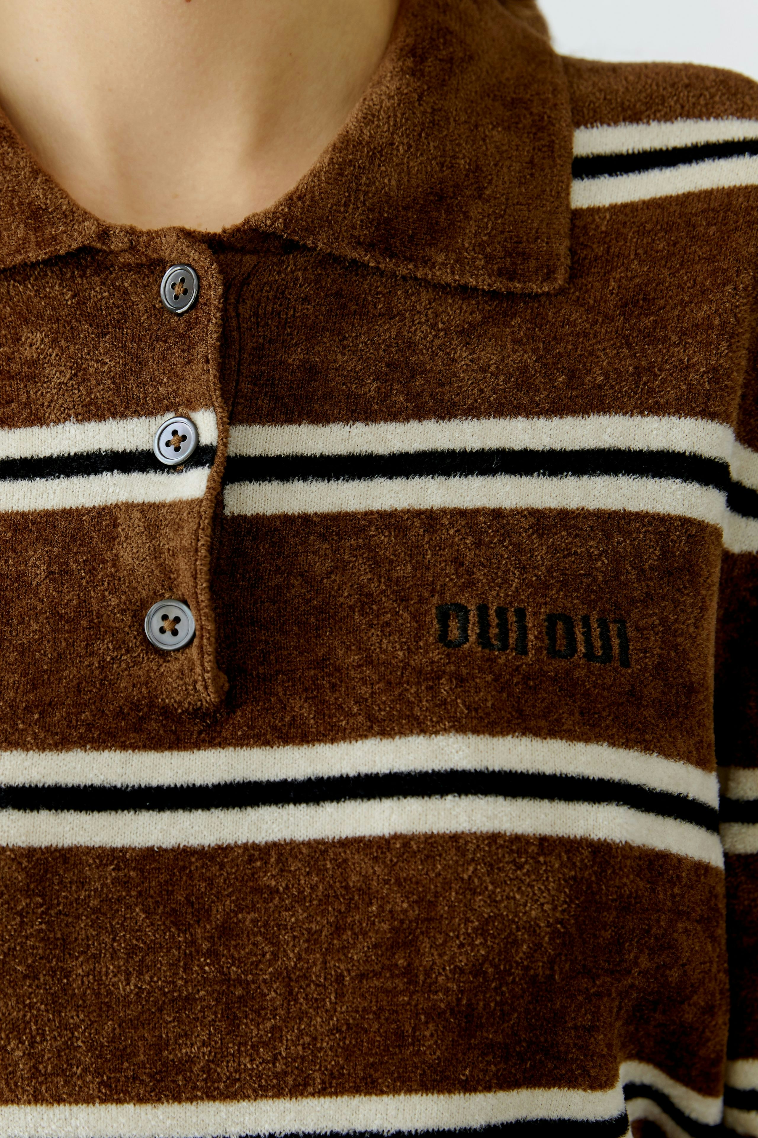 Bild 5 von Polo Pullover - brown white in brown white | Oui