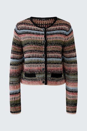 Strickjacke - black red