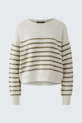Pullover - white green