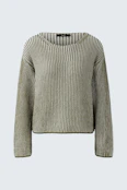 Pullover - khaki white