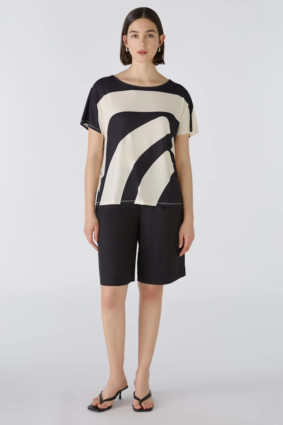 Blouse - black offwhite