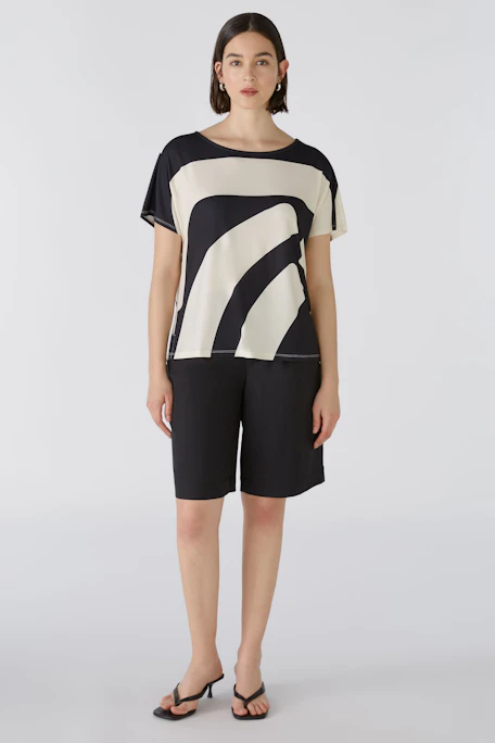 Blouse - black offwhite