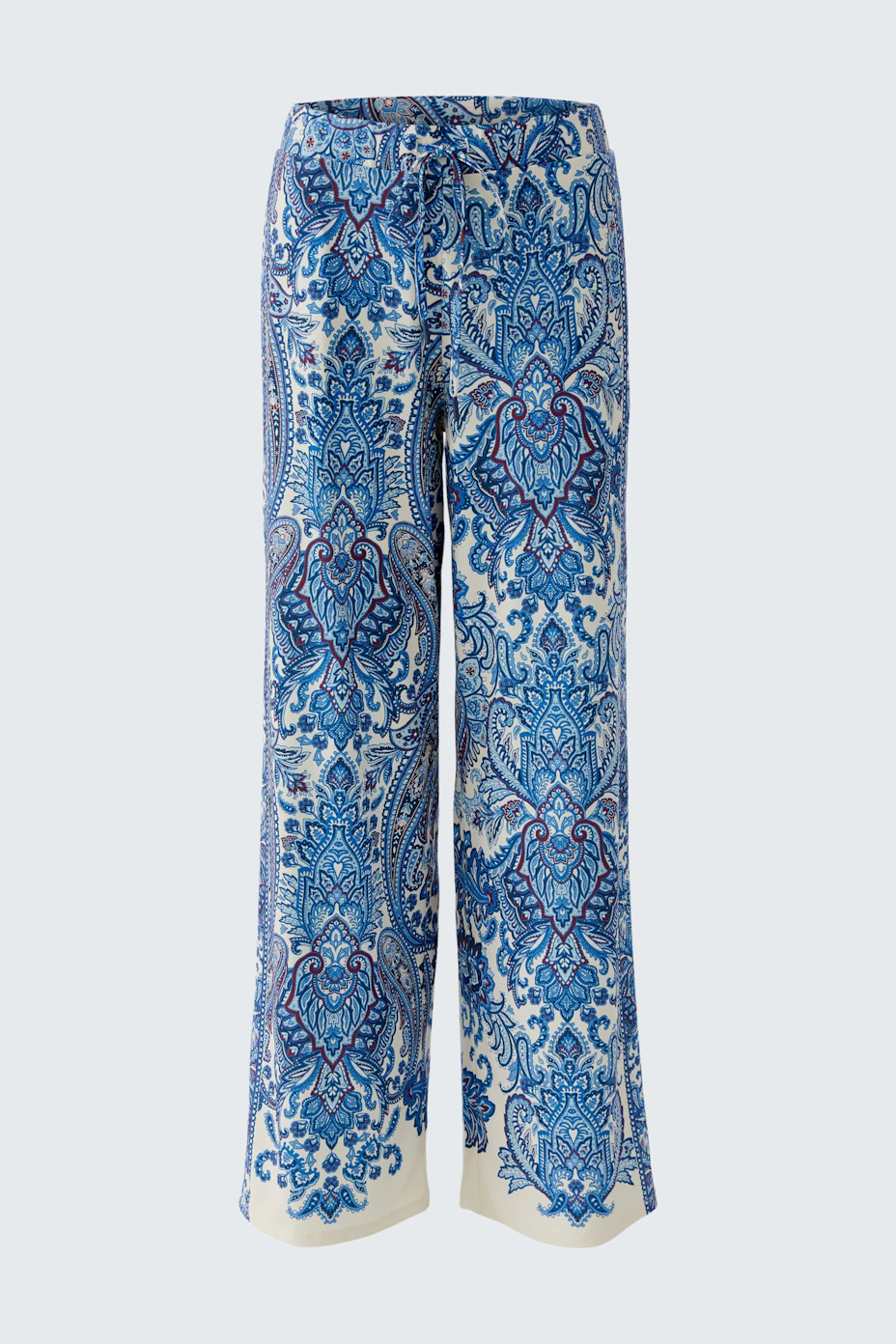Comfortable women's joggers in a vibrant blue pattern, perfect for casual wear.