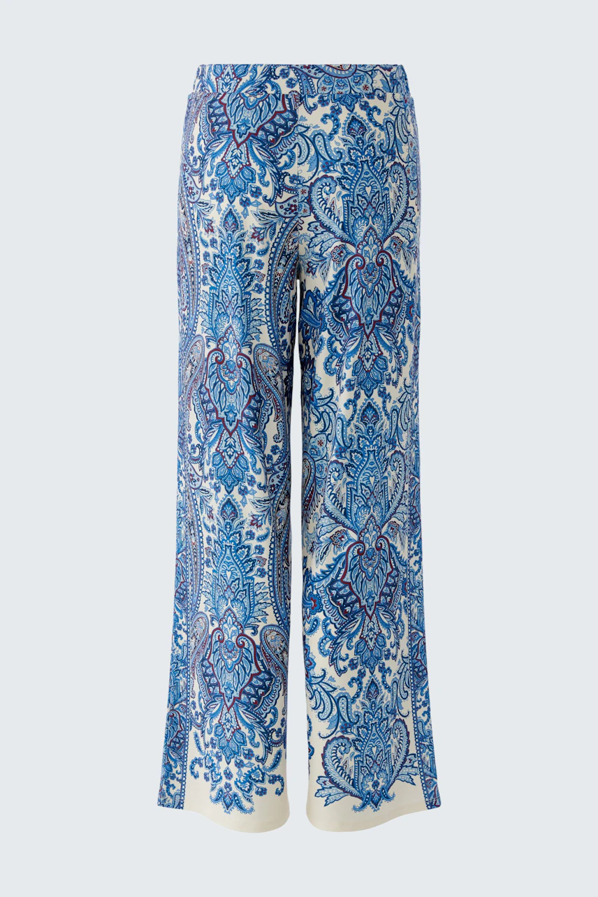 Bequeme Damen-Jogger: Weite Hose mit buntem Muster, ideal für lässige Outfits und entspannte Tage.