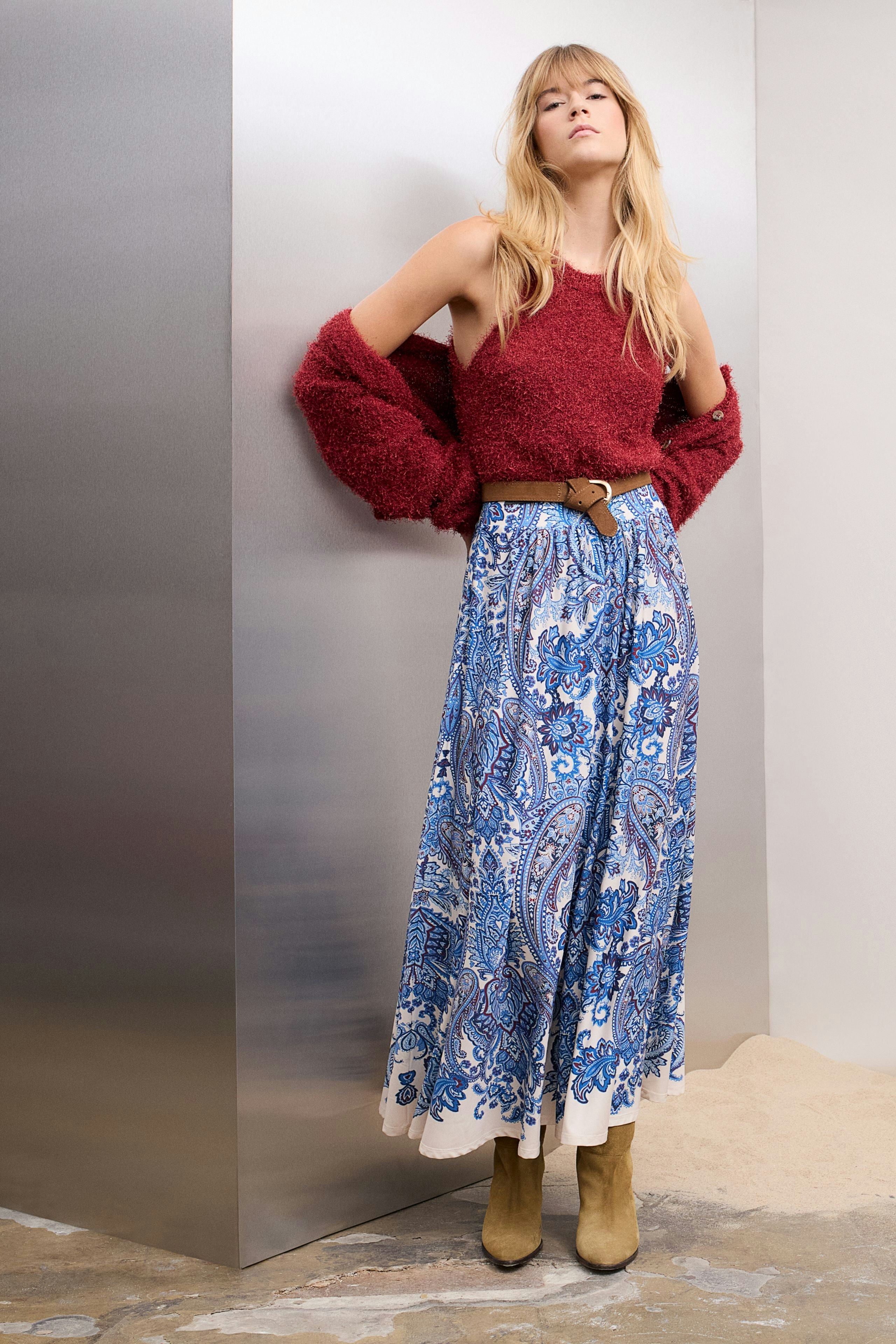 Bild 5 von Maxi skirt - offwhite blue in offwhite blue | Oui