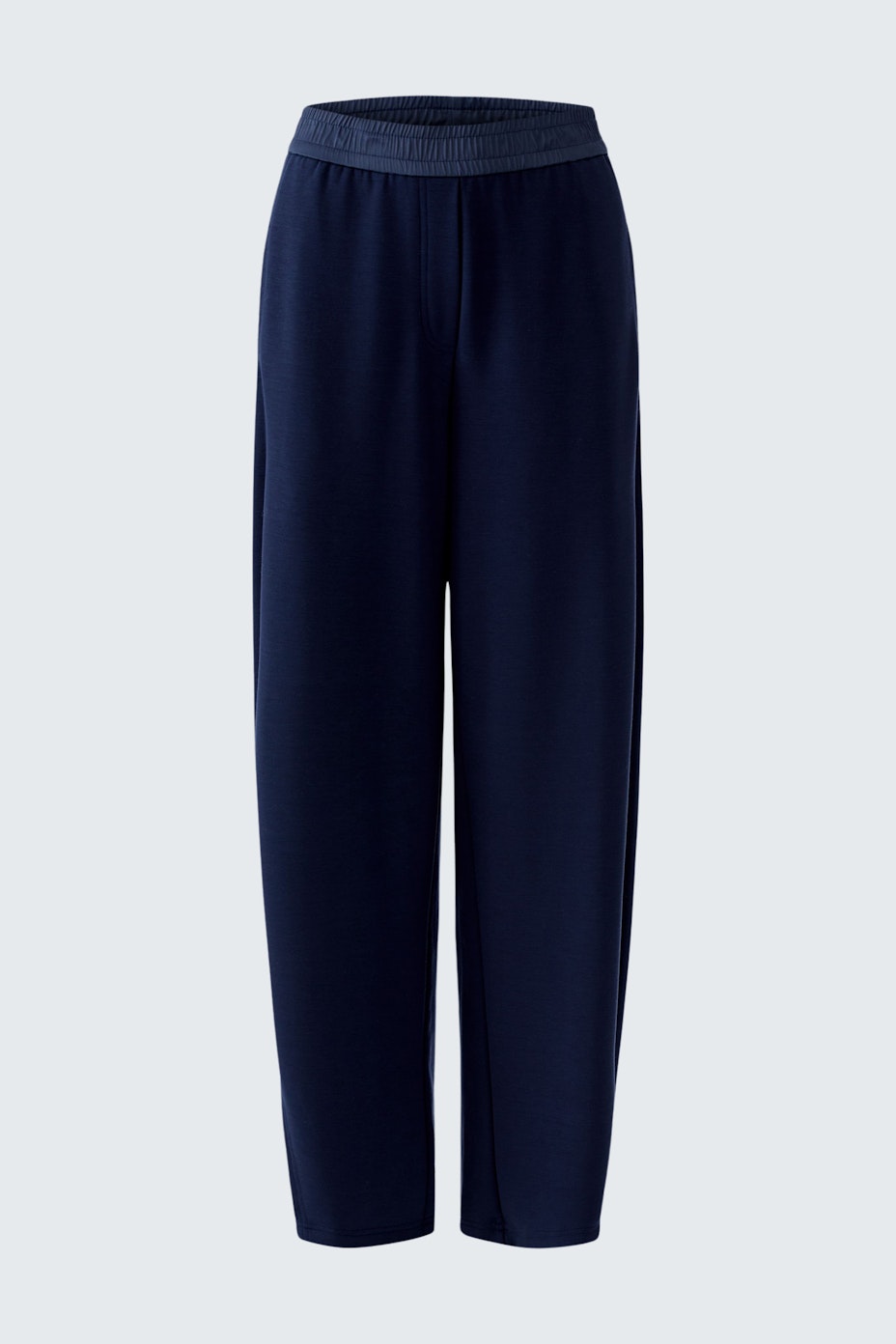 Comfortable women's sweatpants in navy blue with an elastic waistband for a relaxed fit.