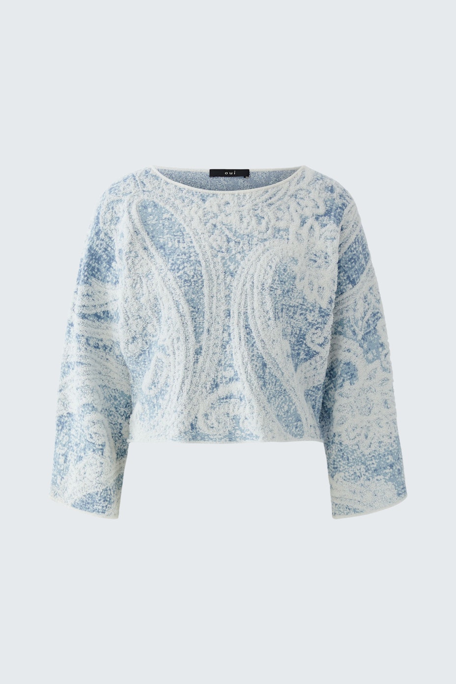 Pullover - light blue white