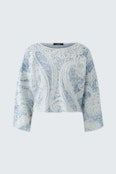 Pullover - light blue white