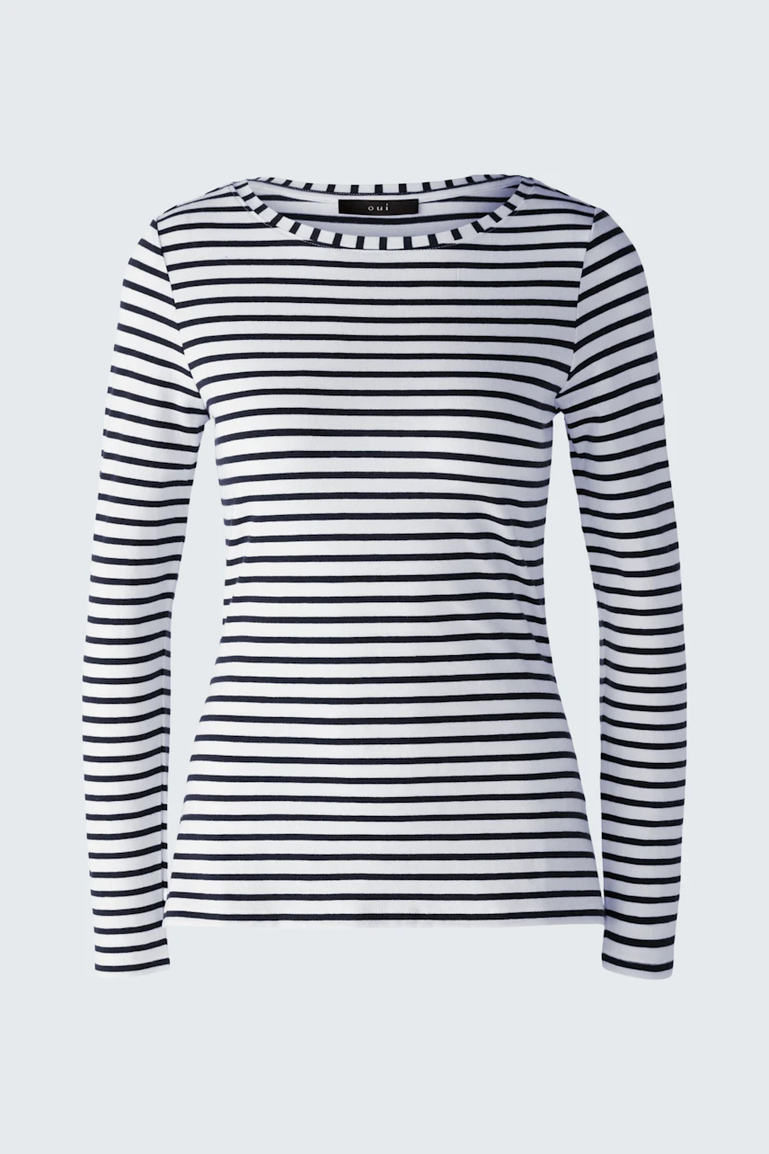 Bild 6 von SUMIKO Long-sleeve shirt - dark blue white in dark blue white | Oui