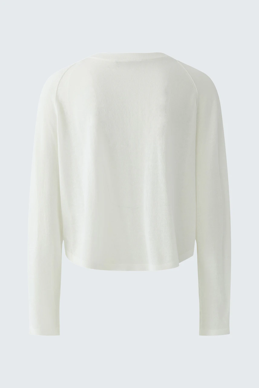 White knit cardigan: Simple and cozy design, perfect for layering in cooler weather.