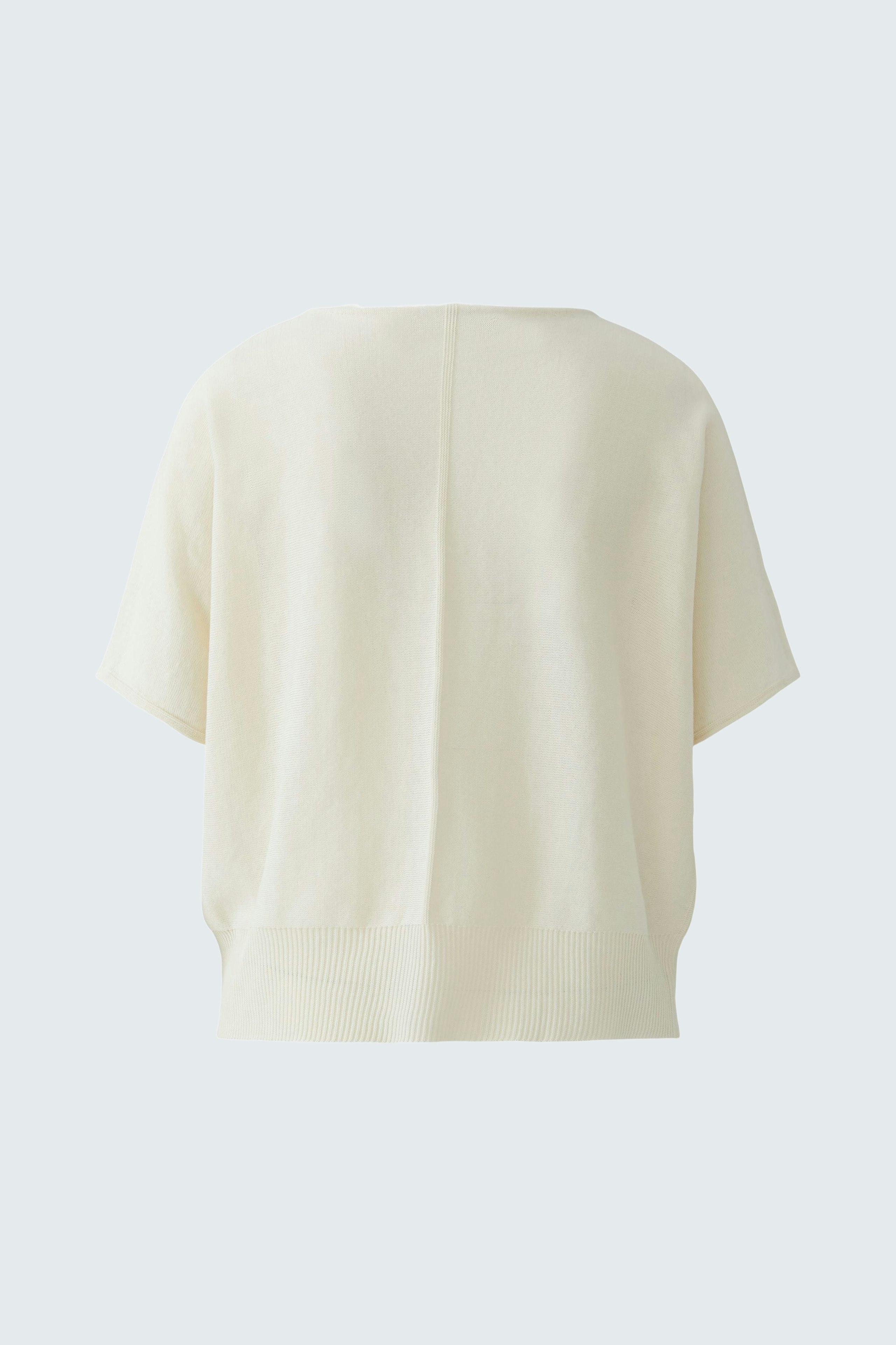 Bequemer Damen-Pullover in Cremefarbe mit lässigem Schnitt und kurzen Ärmeln, ideal für den Alltag.