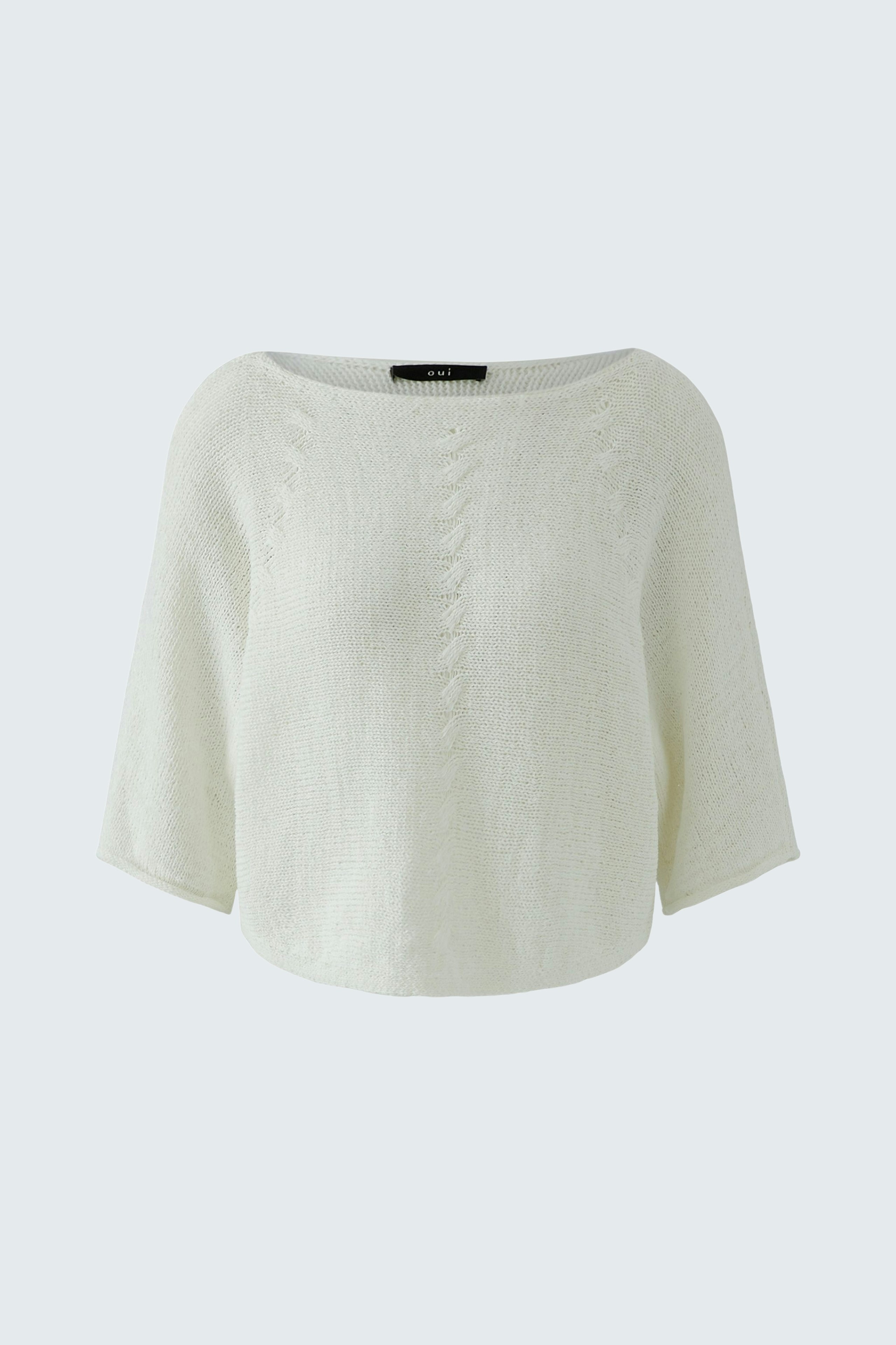 Heller Damen-Pullover: Weit geschnitten, mit lässigem Design und feiner Struktur, ideal für den Alltag.