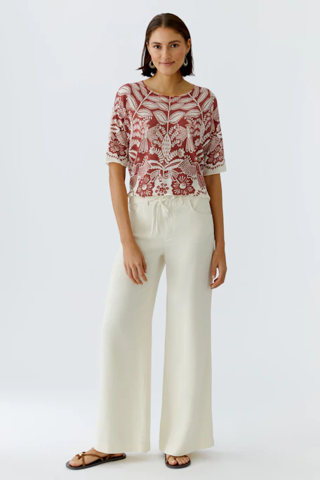pullover - red white