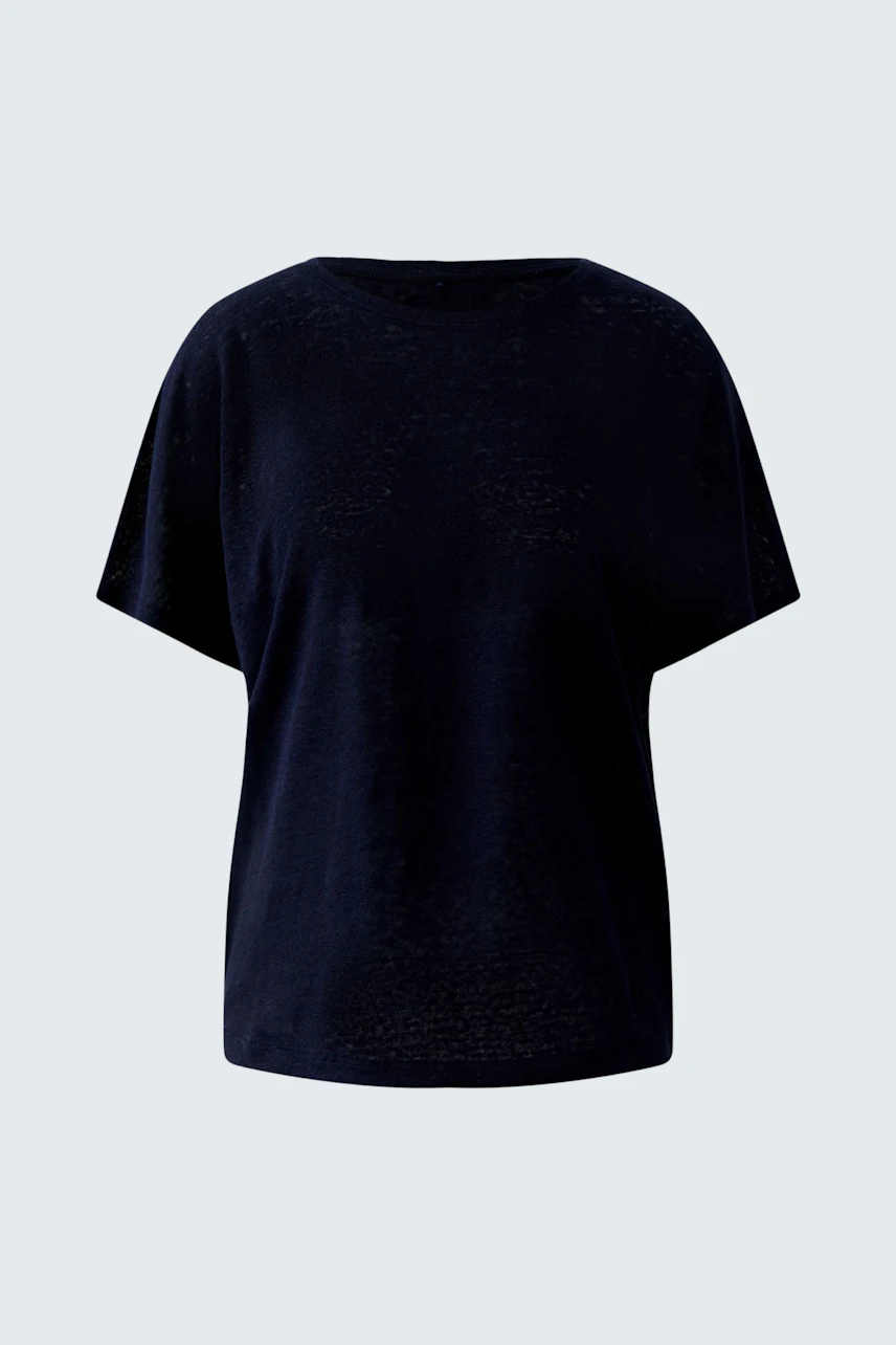 Bild 5 von Leinen T-Shirt - darkblue in darkblue | Oui