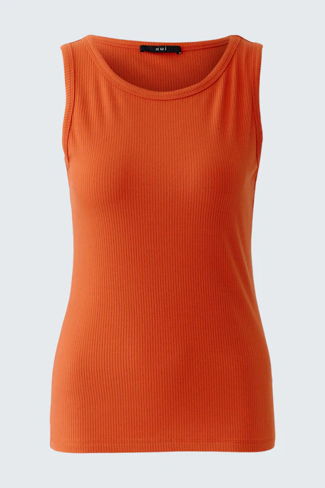 FILIZ Top - burnt tangarine