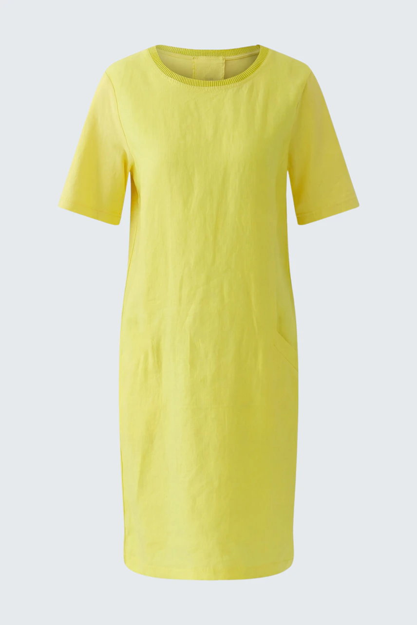 Yellow hanger dress: Simple, short-sleeved design, perfect for casual wear.