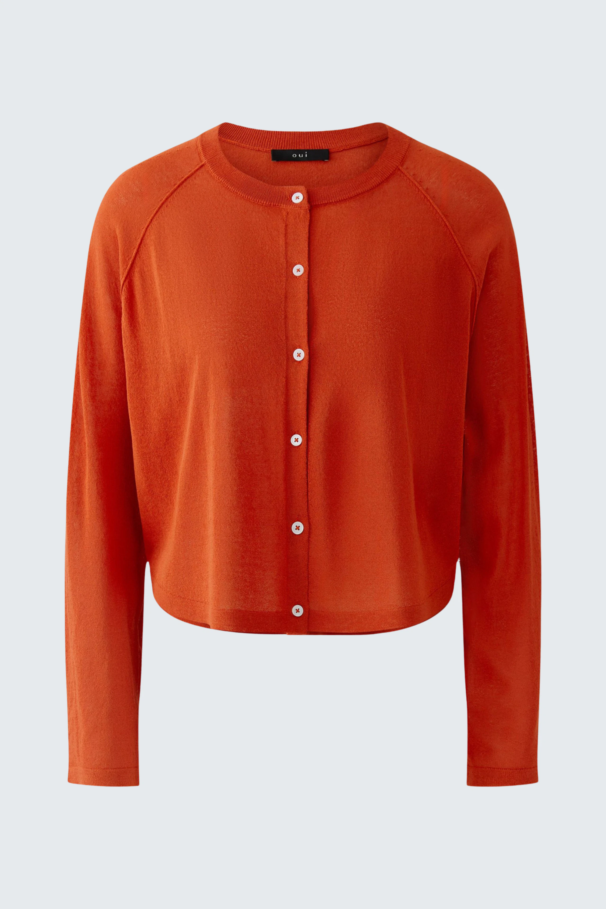 Strickjacke - burnt tangarine