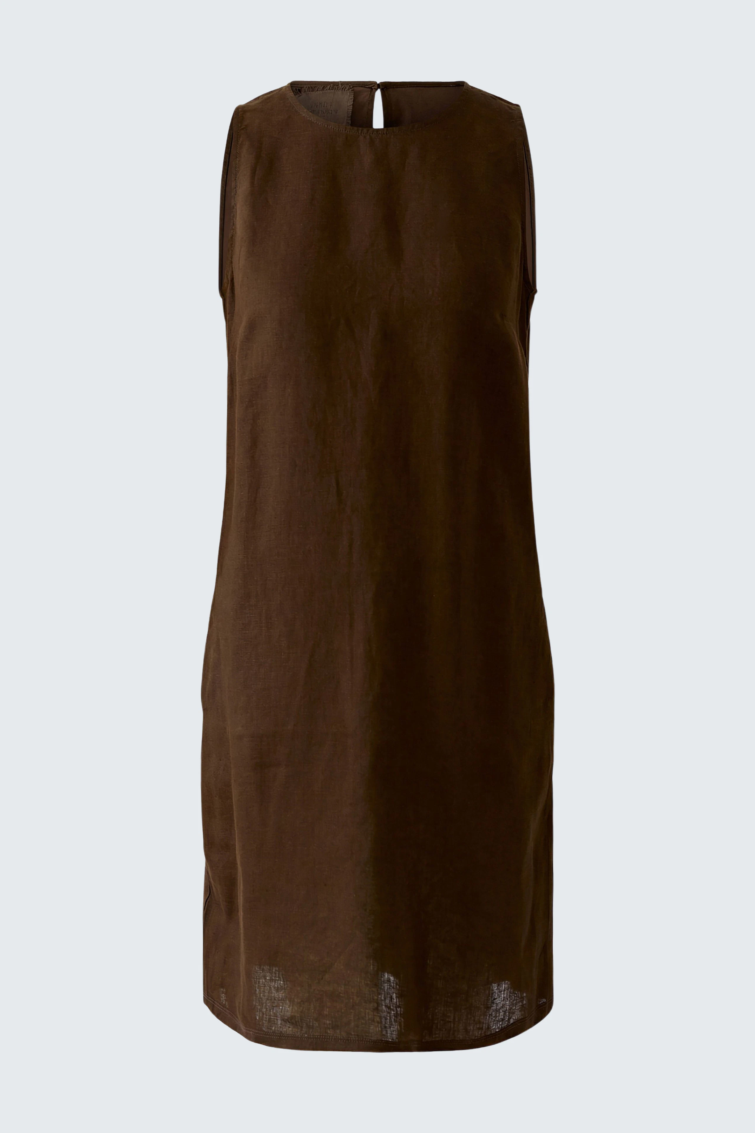 Leinen Patchkleid - demitasse