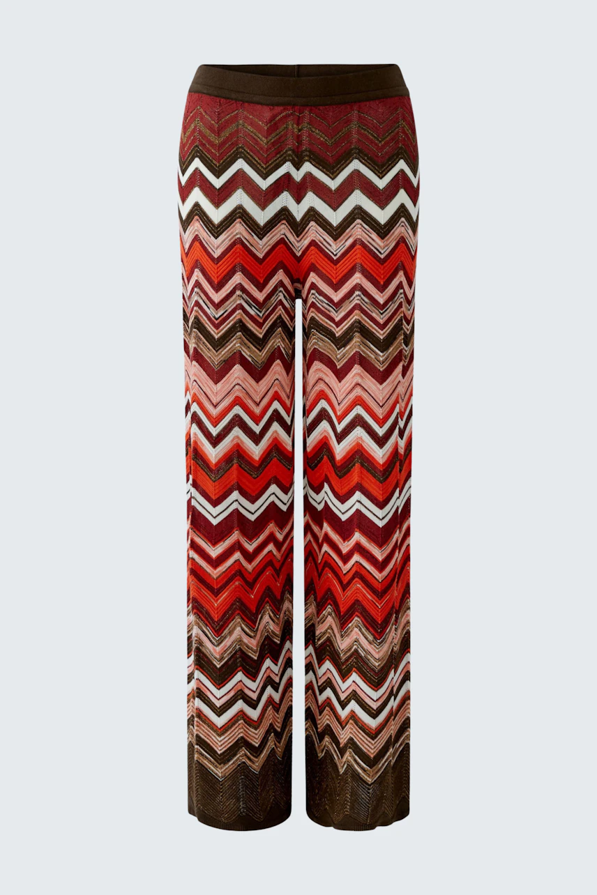 Bild 5 von Knitted trousers - dark brown red in dark brown red | Oui