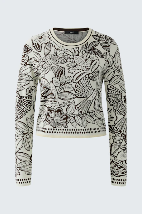 pullover - white brown