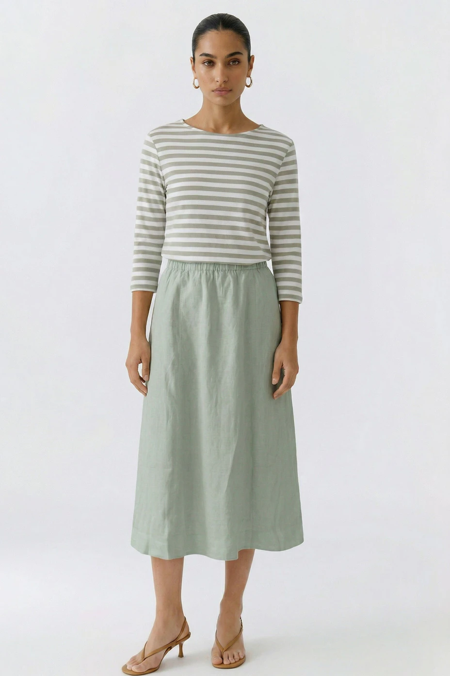 Leinenrock - optic white