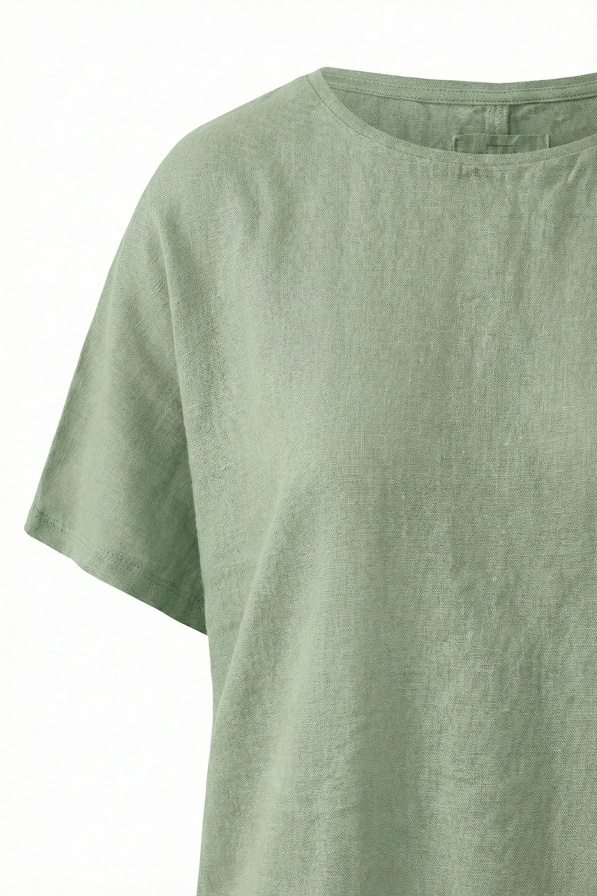 Lässiges Damen-T-Shirt in Grün: Weiches Material, ideal für den Alltag. Schlichtes Design ohne Aufdruck.