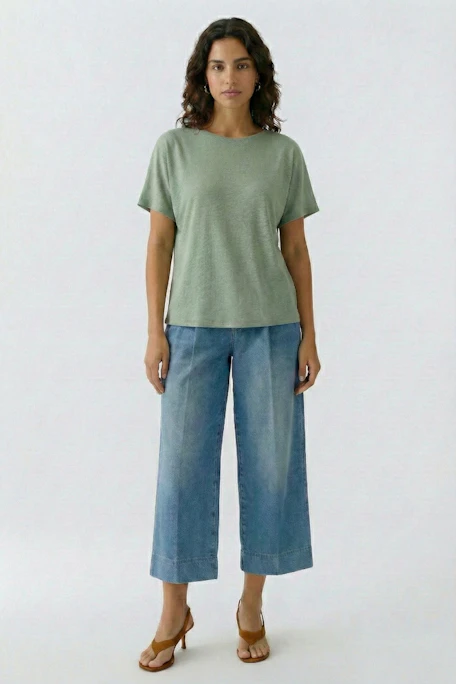 Leinen T-Shirt - lemon zest