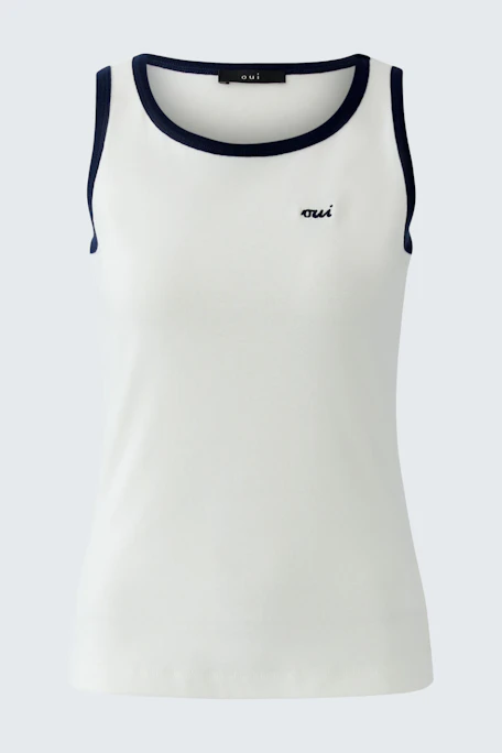 Tank Top - offwhite blue