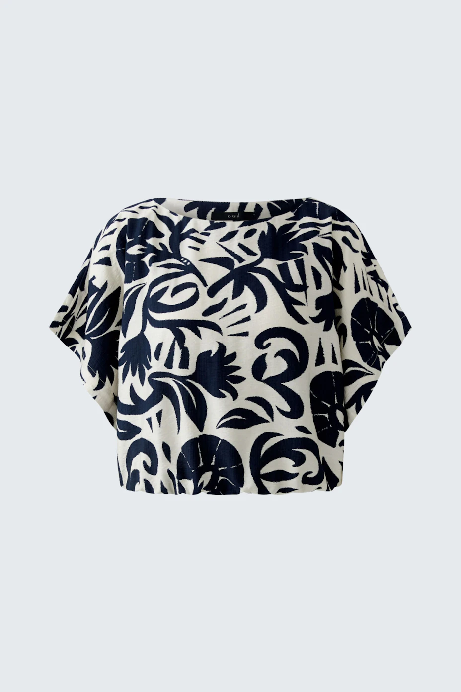 Blouse - white blue