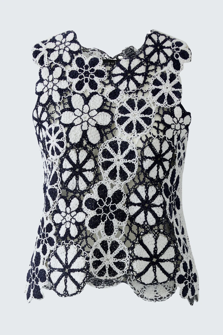 Bild 6 von Knitted top - dark blue white in dark blue white | Oui